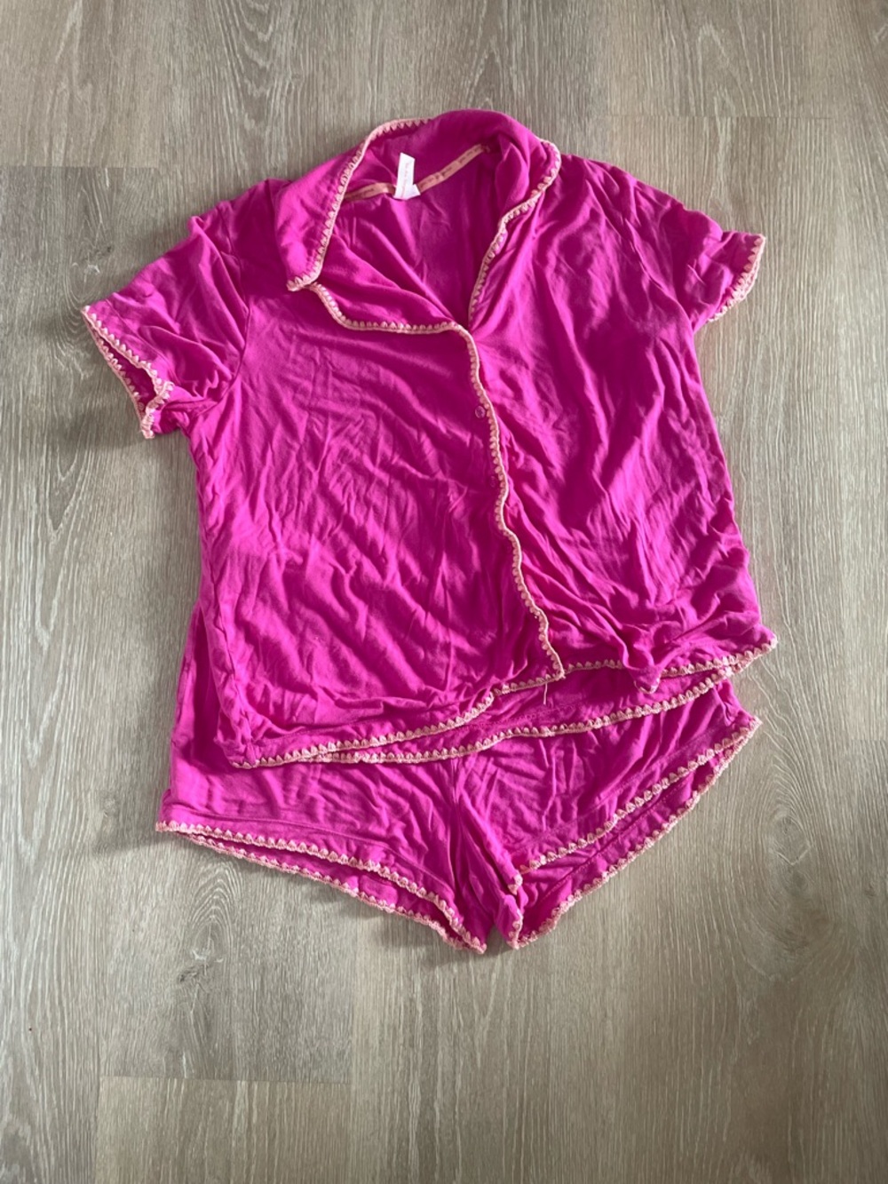 Women’s Pink Short Sleeve Pajama Set